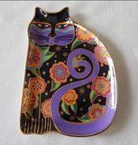 LAUREL BURCH VINTAGE ROYAL DOULTON FABULOUS FELINES CAT TRAYS - PAIR- SIGNED