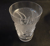 LALIQUE CRYSTAL LARGE SWALLOWS TUMBLER - SIGNED