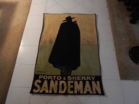 SANDEMAN DON VINTAGE FABRIC WALL HANGING - 52 INCHES BY 36 INCHES