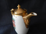 EARLY 20TH CENTURY FRAURETH PORCELAIN COFFEEPOT- HAND PAINTED- ARTIST SIGNED