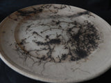 ARTISAN HORSEHAIR RAKU CHARGER PLATE -  SIGNED - 12 inches