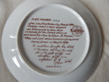 EDNA HIBEL "ABBY AND LISA" KNOWLES MOTHER'S DAY COLLECTOR PLATE-  COA- 1984