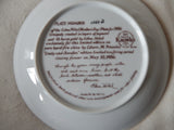 EDNA HIBEL "EMILY AND JENNIFER" KNOWLES MOTHER'S DAY COLLECTOR PLATE-  COA- 1986