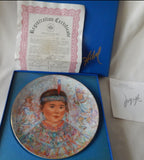 EDNA HIBEL "CHIEF RED FEATHER" ROSENTHAL COLLECTOR PLATE-  NOBILITY OF CHILDREN SERIES- 1979