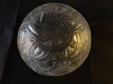 LALIQUE CRYSTAL LARGE PINSON BOWL - FINCHES AND FOILAGE -SIGNED