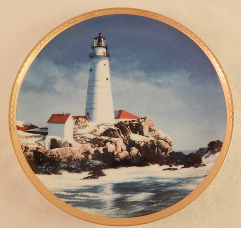 HAMILTON COLLECTION AMERICAN LIGHTHOUSES - BOSTON LIGHT LIGHTHOUSE COLLECTOR PLATE