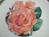 AMERICAN ROSE SOCIETY PORCELAIN COLLECTOR PLATE - BRANDY ROSE 1982