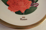 AMERICAN ROSE SOCIETY PORCELAIN COLLECTOR PLATE - MARINA ROSE 1981
