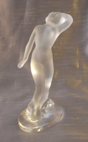 LALIQUE CRYSTAL DANCER - ONE ARM OUT -SIGNED