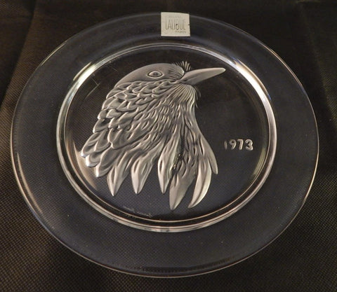 LALIQUE CRYSTAL ANNUAL PLATE - 1973  - JAYLING