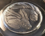 LALIQUE CRYSTAL ANNUAL PLATE - 1975  - FISH DUET