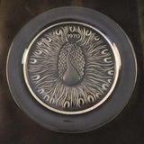 LALIQUE CRYSTAL ANNUAL PLATE - 1970  - PEACOCK